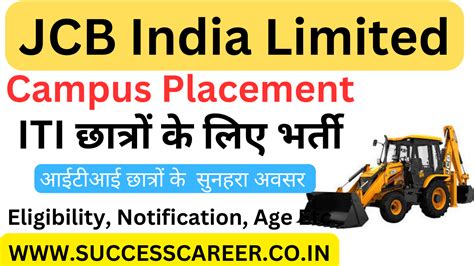 Jcb India Limited Campus Placement Success Career