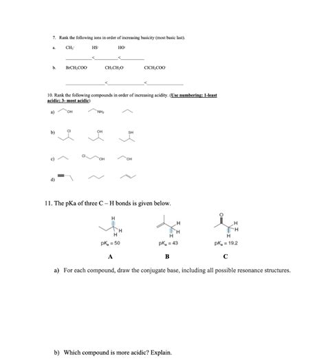 Solved 7 Rank The Following Ions In Order Of Increasing Chegg