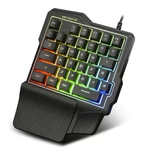 Teclado Gamer Usb Una Mano Retroiluminado Colores Cuotas Sin Inter S