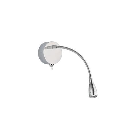 LED Adjustable Wall Light Chrome Head Body Chrome Flexi Arm