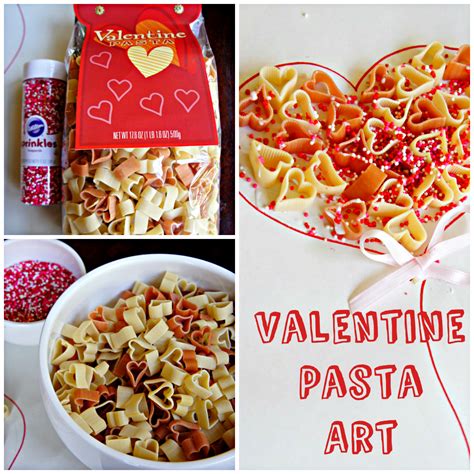 Valentine's Pasta Art - Bebe and Bear