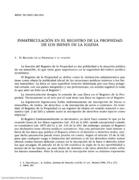 INMATRICULACION EN EL REGISTRO DE LA PROPIEDAD DE