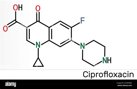 Ciprofloxacin Quinolone Molecule It Is A Synthetic Broad Spectrum