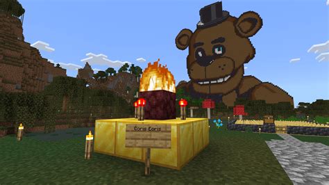 Freddy Pixel Art In Minecraft R Fivenightsatfreddys