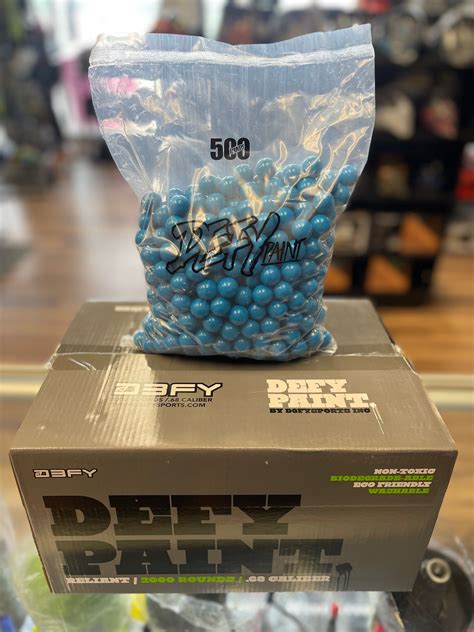 Defy Reliant Paintballs 068 Caliber 2000 Count Bright Blue Shel