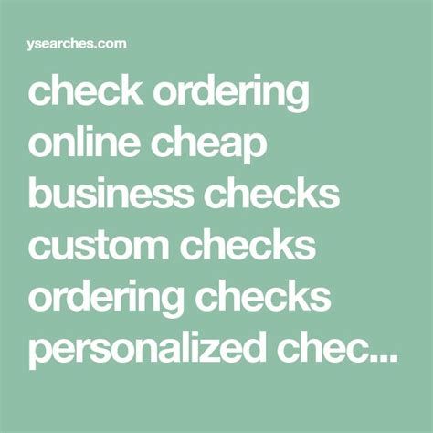 check ordering online cheap business checks custom checks ordering ...