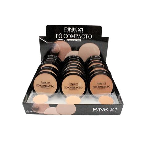 Pó Compacto Facial B C24 Unid Pink 21 Cs2356b Bem Mulher