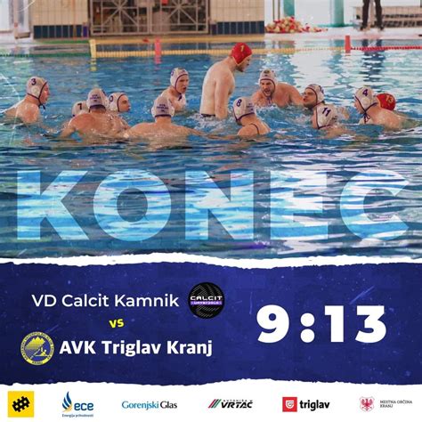 Vd Calcit Kamnik Avk Triglav Akademski Vaterpolski Klub Triglav Kranj