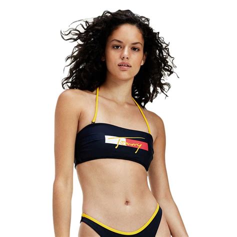 Tommy Hilfiger Bandeau Fixed Bikini Top Blue Dressinn