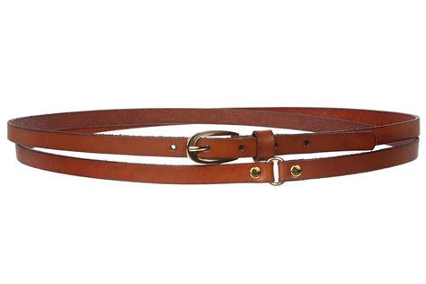 Beltiscool Skinny Solid Leather Double Wrap Belt