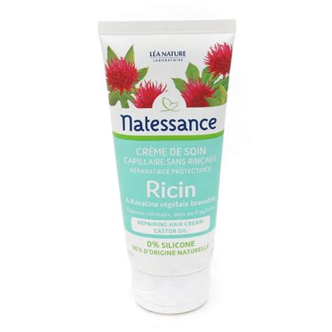 Natessance Crème de soin capillaire Ricin Cheveux secs abimés