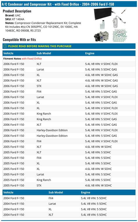 2004-2006 Ford F150 A/C Compressor - UAC KT 1404A - PartsGeek.com