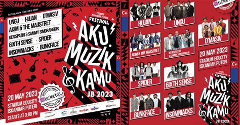 Bakal Tampil Band Terkenal Malaysia Indonesia Tiket Festival Aku