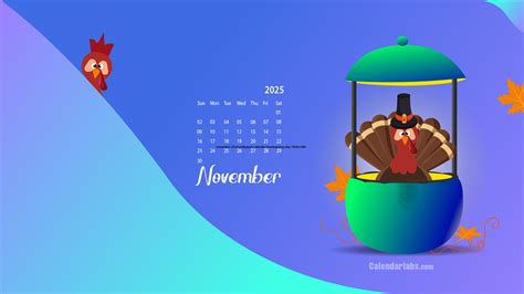 November 2025 Desktop Wallpaper Calendar - CalendarLabs