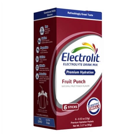 Electrolit® Electrolyte Fruit Punch Drink Mix 6 Ct 3 17 Oz Kroger