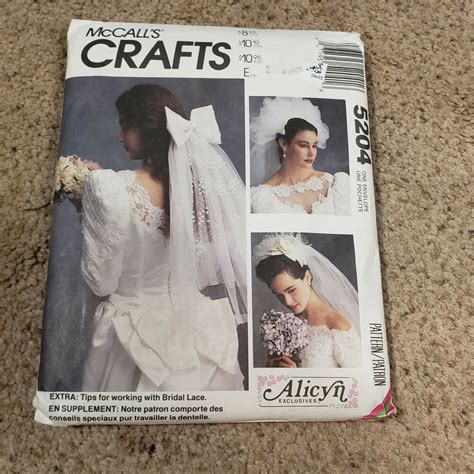 5204 Mccalls Crafts Sewing Pattern Bridal Headpieces Veils Wedding