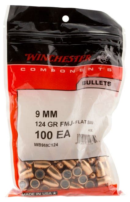 WINCHESTER CENTERFIRE HANDGUN RELOADING 9MM 100 ROUNDS PER BOX FULL