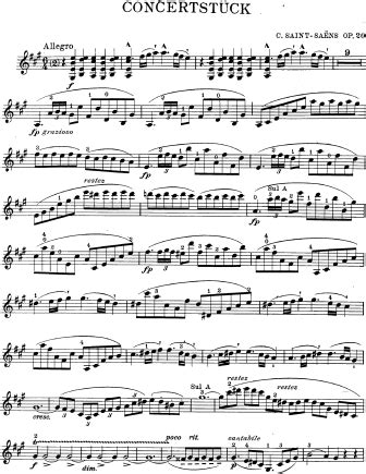 Violin Concerto No 1 In A Major Op 20 Camille Saint Saens Free