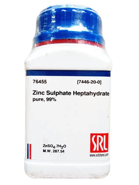 Srl Zinc Sulphate Heptahydrate Pure Gm Cas No