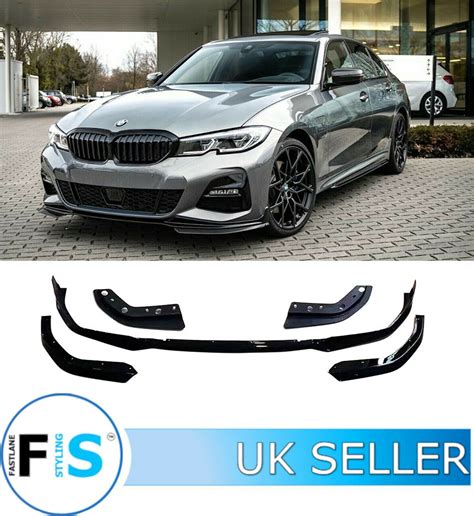 NINTE Front Lip For 2019 2022 BMW G20 G28 Series M Sport Painted Gloss