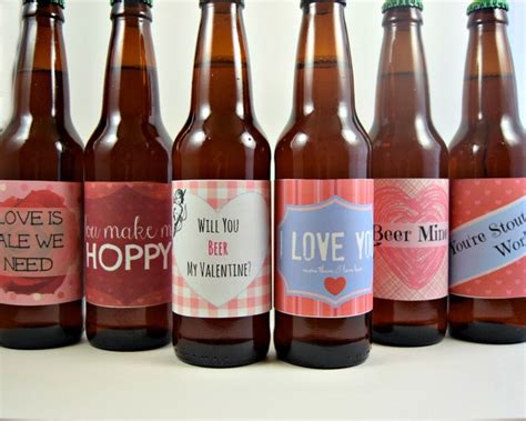 Valentines Day Beer Labels Printable Etsy