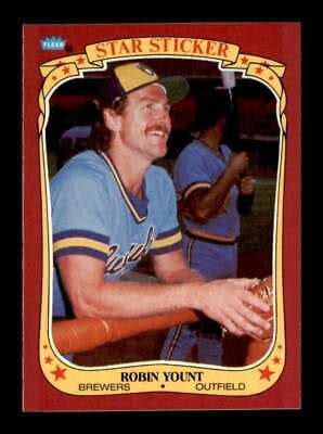 Fleer Star Stickers Robin Yount Milwaukee Brewers Ebay