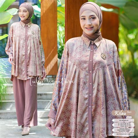 Jual Tulus Signature Setelan One Set Wanita Jumbo Kekinian Ootd Outfit