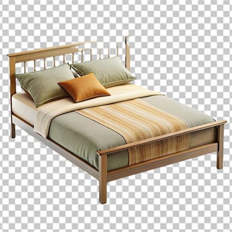 premium psd  bed isolated  white background