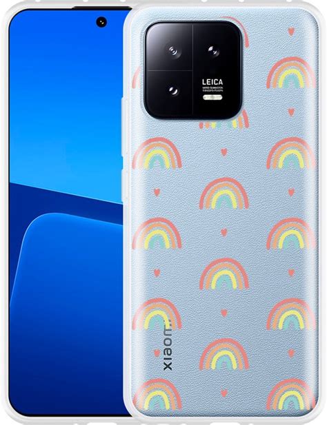 Cazy Hoesje Geschikt Voor Xiaomi 13 Regenboog Patroon Bol