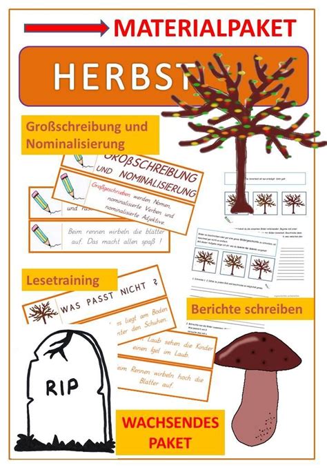 Deutsch Durch Den Herbst Materialpaket Unterrichtsmaterial In Den