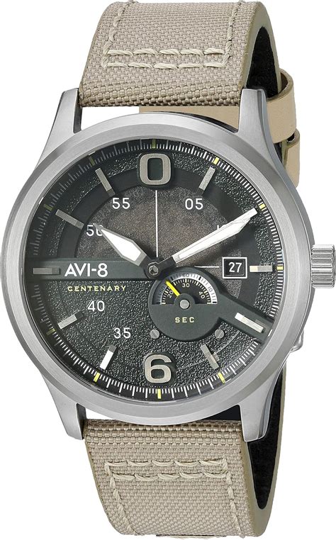 AVI 8 Men S Analog Japanese Quartz Watch With Leather Strap AV 4061 01