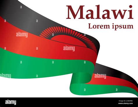 Flag of Malawi, Republic of Malawi. Template for award design, an