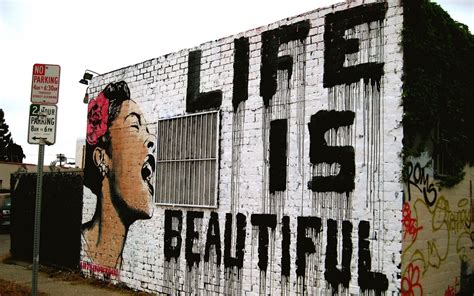 Urban Art Graffiti Mood Happy Motivational Inspiration Women Statement