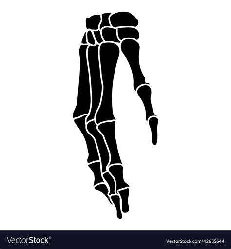 Skeleton hands human silhouette body bones Vector Image