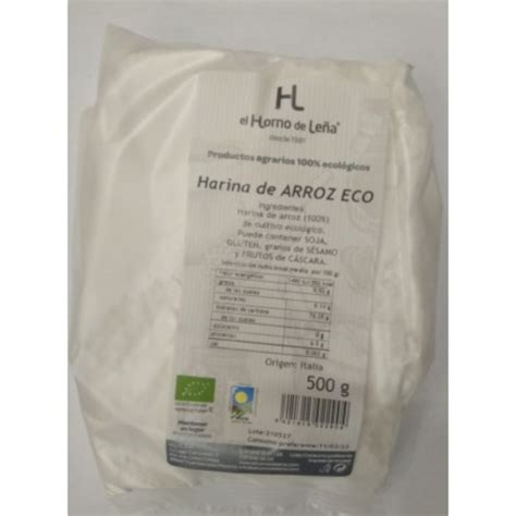 Harina integral de arroz eco 500 g Horno de leña Vitfarma