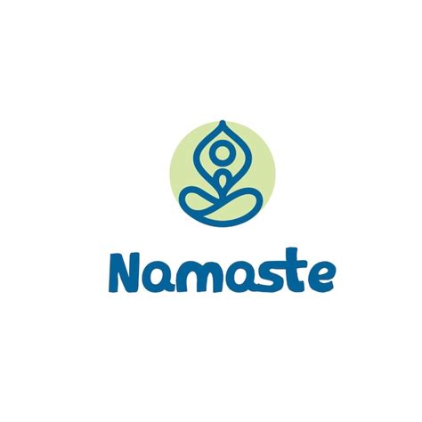 Premium Vector | Yoga namaste logo