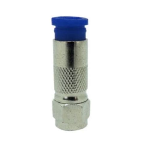 Conector Coaxial Compressao Rg Azul Un Foxlux