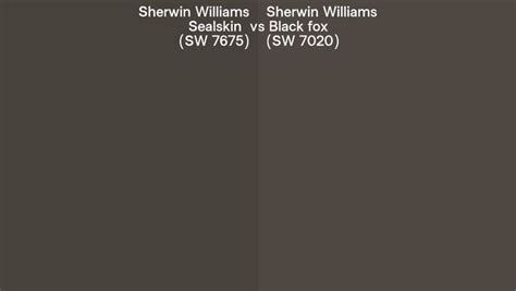 Sherwin Williams Sealskin SW 7675 Vs Black Fox SW 7020 Side By Side