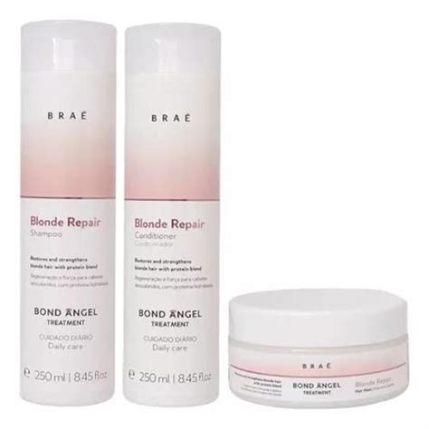 Kit Braé Blonde Repair Trio Shampoo E Cond 250ml Masc 200g BRAE Kit de Tratamento para
