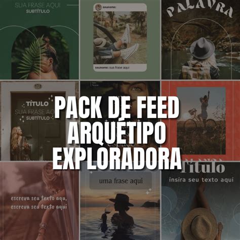 PACK DE FEED ARQUÉTIPO EXPLORADORA Marília Trindade Veras Hotmart