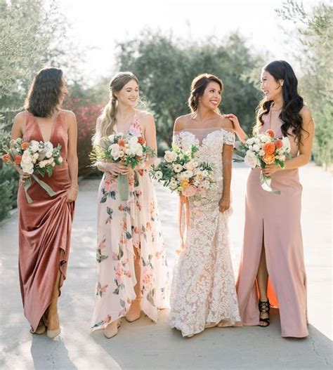 Bright Bridesmaids By Jenny Yoo Featuring Romantic Long Luxe Chiffon Mism Floral Bridesmaid