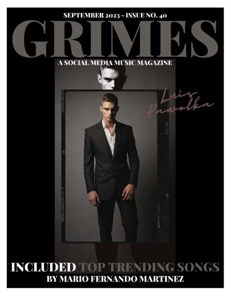 Grimes Magazine - September 2023 Issue: Featuring on the front cover, Fitness Model "Luis ...