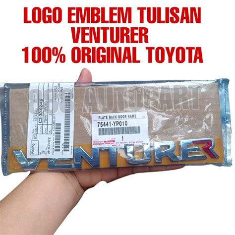 Jual LOGO EMBLEM TULISAN VENTURER ORIGINAL TOYOTA Sip Shopee Indonesia