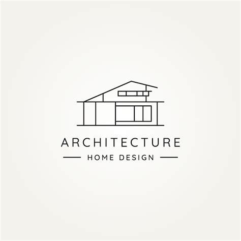 Arquitetura minimalista linha arte logotipo modelo ilustração vetorial