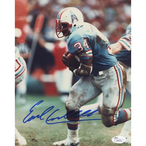 Earl Campbell Signed Oilers 8x10 Photo JSA COA Pristine Auction