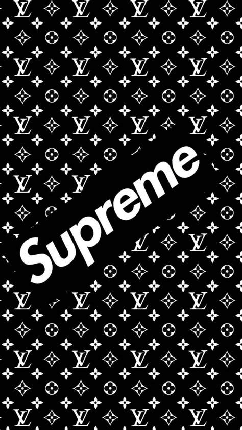 Download Supreme Logo Against Black Background Wallpaper