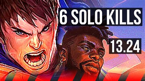 GAREN Vs K SANTE TOP 6 Solo Kills 500 Games KR Diamond 13 24