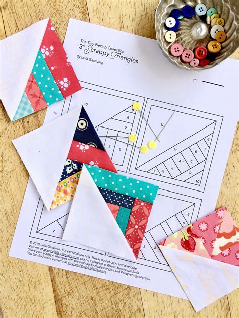 3 Scrappy Triangles From The Tiny Piecing Collection Etsy Canada