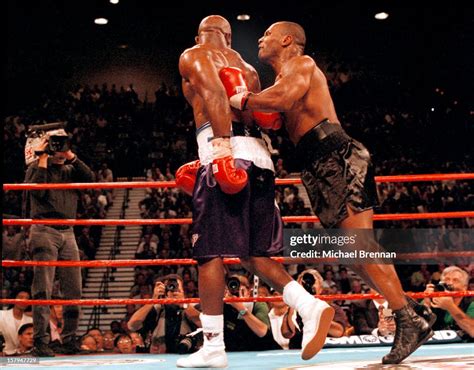 American Boxer Mike Tyson Bites Evander Holyfields Right Ear During