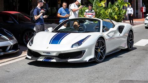 Ferrari Pista Spider Driving In Monaco Ferrari Ferrari Monaco